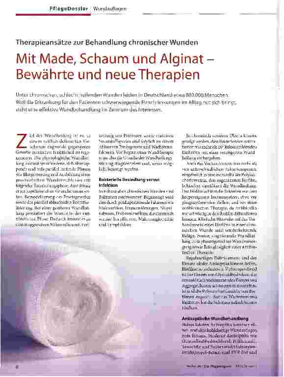 Vorschauseite 1: Mit Made, Schaum und Alginat -Bewährte und neue Therapien