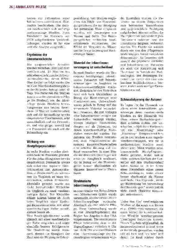 Vorschauseite 2: Behandlung und Prävention wissenschaftlich ausgewertet