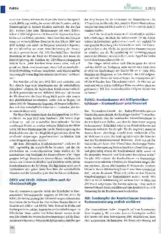 Vorschauseite 3: Krankenhauspolitik aktuell