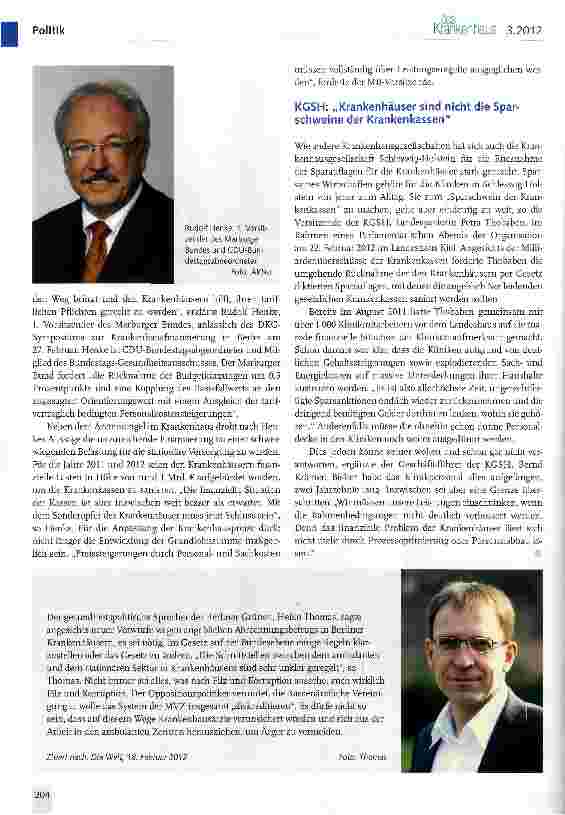 Vorschauseite 4: Krankenhauspolitik aktuell
