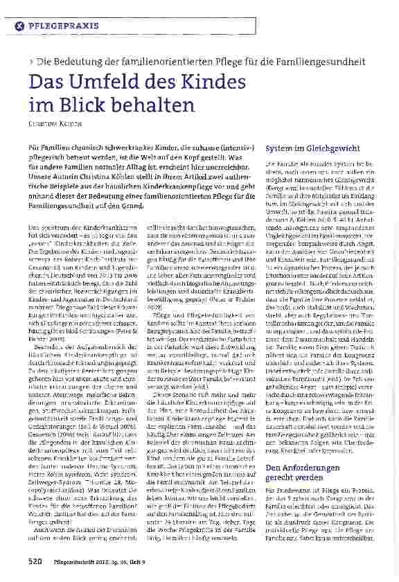 Vorschauseite 1: Das Umfeld des Kindes im Blick behalten