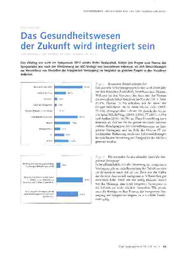 Vorschauseite 1: Das Gesundheitswesen der Zukunft wird integriert sein