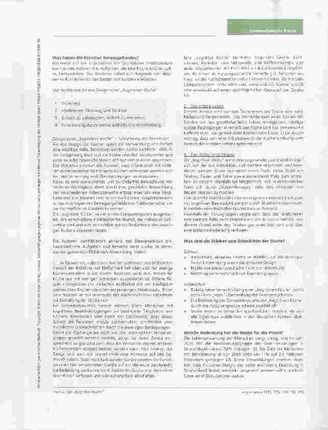 Vorschauseite 2: Die „kognitive Küche Wichtige Richtlinien und Anregungen für das Design von Küchen, die auch von älteren Menschen mit kognitiven Beeinträchtigungen genutzt werden können
