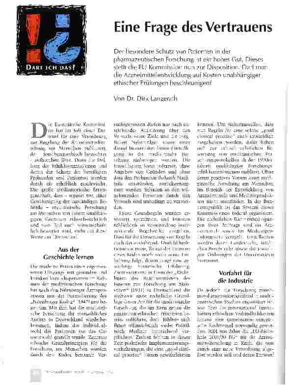 Vorschauseite 1: Eine Frage des Vertrauens