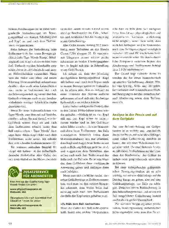 Vorschauseite 4: »Kopf still halten« - des Golfers Fluch?