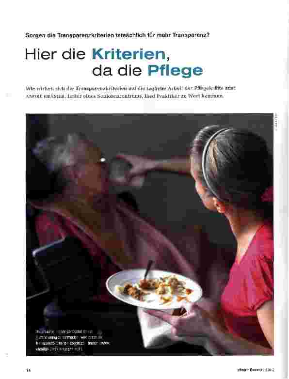 Vorschauseite 1: Hier die Kriterien, da die Pflege