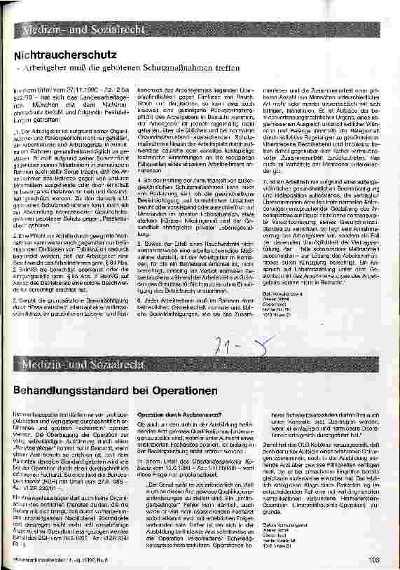 Vorschauseite 1: Behandlungsstandard bei Operationen Medizinund Sozialrecht