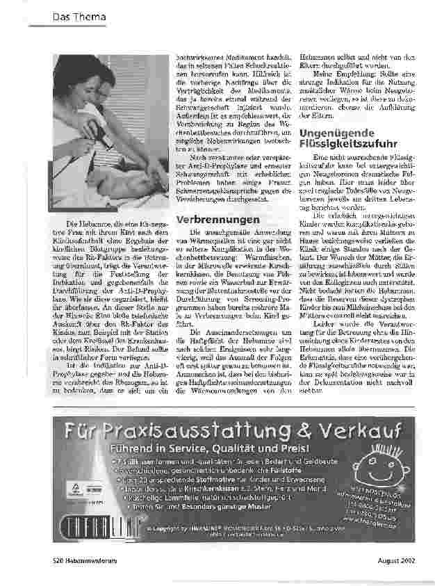 Vorschauseite 2: DOKUMENTATION:LÜCKENHAFT HAFTUNGSRECHT IM WOCHENBETT