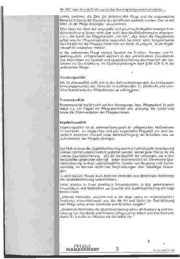 Vorschauseite 3: Kann die Einführung von Qualitätsmanagementsystemen in ambulanten Pflegeeinrichtungen zur Professionalisierung beitragen?