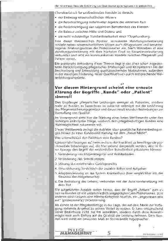 Vorschauseite 5: Kann die Einführung von Qualitätsmanagementsystemen in ambulanten Pflegeeinrichtungen zur Professionalisierung beitragen?