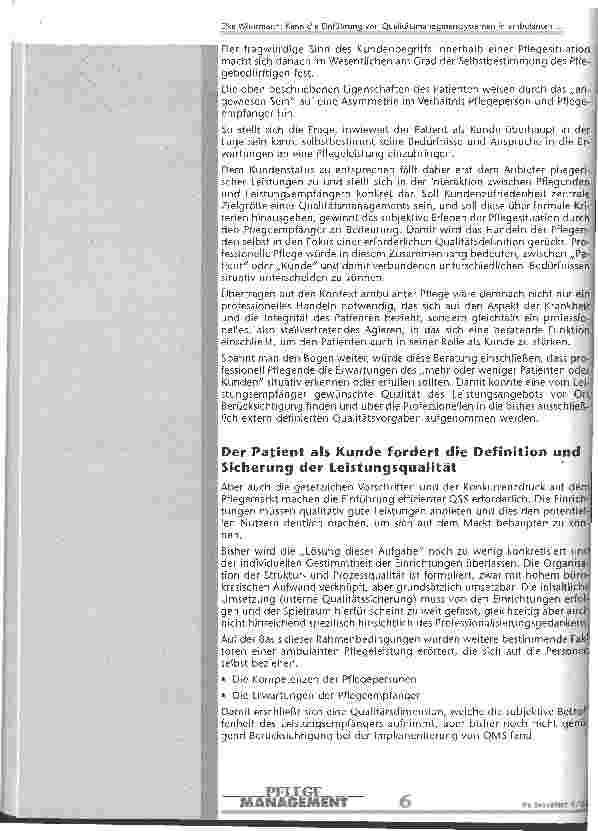 Vorschauseite 6: Kann die Einführung von Qualitätsmanagementsystemen in ambulanten Pflegeeinrichtungen zur Professionalisierung beitragen?