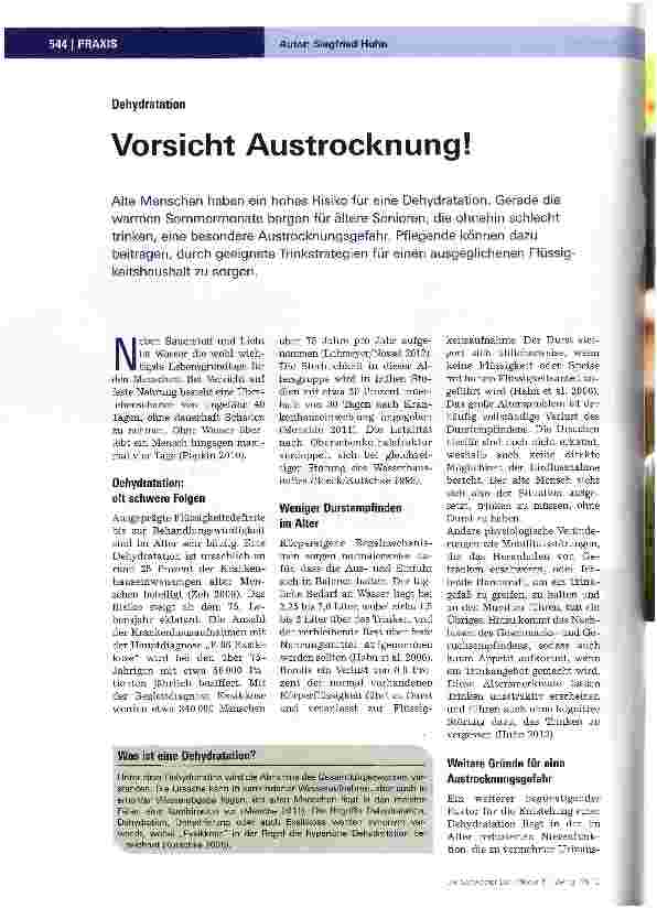 Vorschauseite 1: Vorsicht Austrocknung!