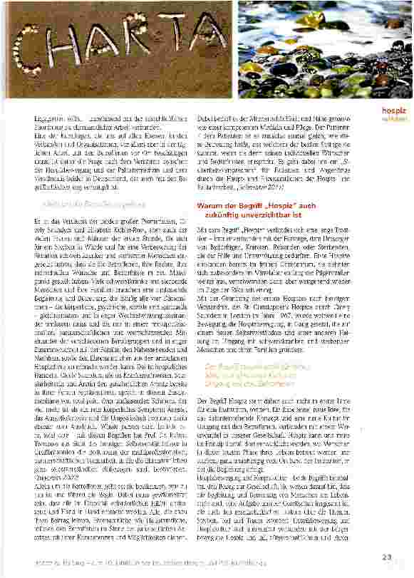 Vorschauseite 2: Hospiz ist Haltung - zum 20. Jubiläum des Deutschen Hospizund PalliativVerbands