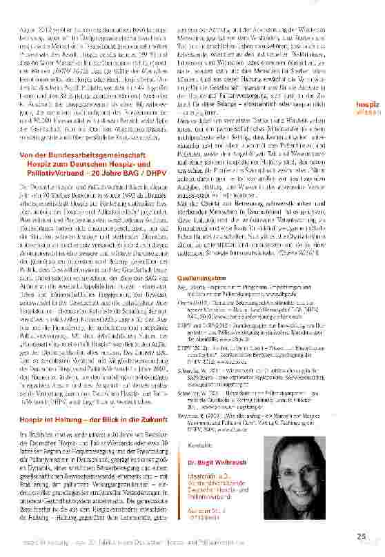 Vorschauseite 4: Hospiz ist Haltung - zum 20. Jubiläum des Deutschen Hospizund PalliativVerbands