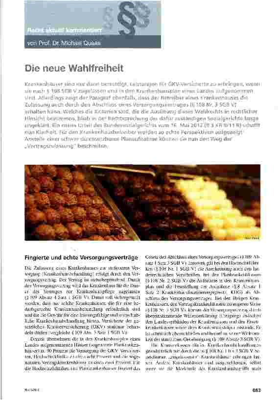 Vorschauseite 1: Die neue Wahlfreiheit
