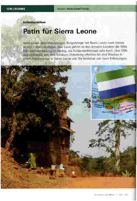 Vorschauseite 1: Patin für Sierra Leone