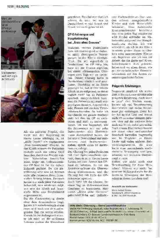 Vorschauseite 3: Patin für Sierra Leone