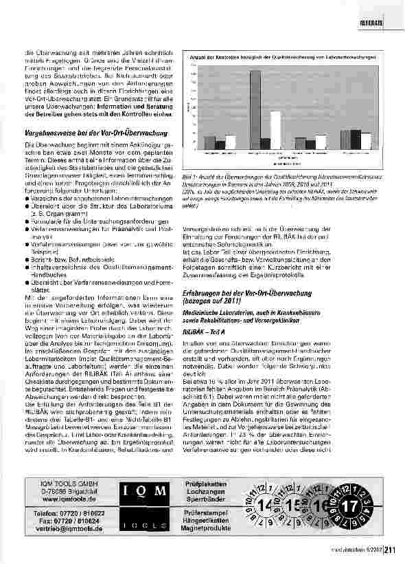 Vorschauseite 2: Die Umsetzung der RiLiBAK aus Sicht der zuständigen Behörde