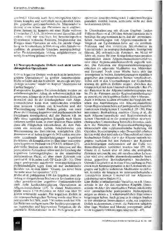 Vorschauseite 2: Frühe postoperative Gedächtnisfunktionen bei kardiochirurgischen Patienten