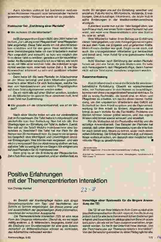 Vorschauseite 1: Positive Erfahrungen mit der Thermenzentrierten Interaktion