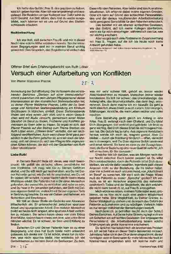Vorschauseite 1: Versuch einer Aufarbeitung von Konflikten