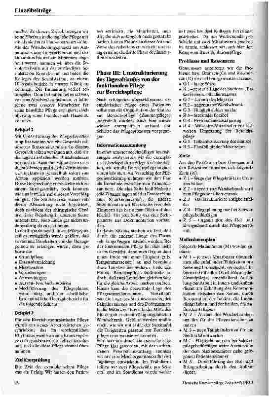Vorschauseite 4: Grenzen der Ganzheitlichen Pflege im Akutkrankenhaus Erfahrungsbericht einer Stationsschwester