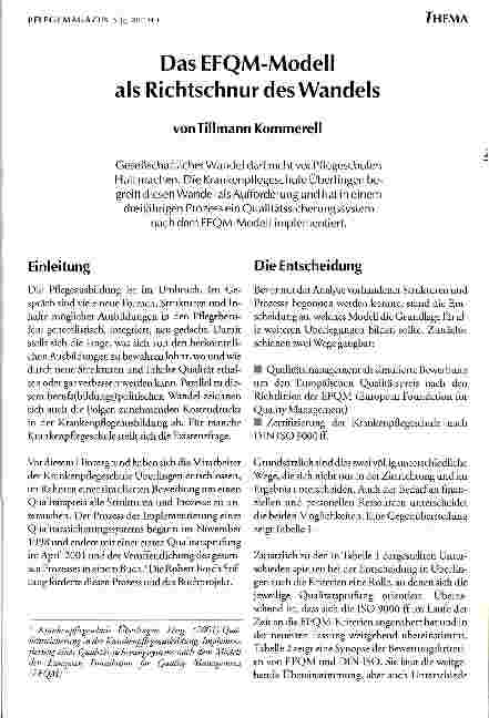 Vorschauseite 1: Das EFQM-Modell als Richtschnur des Wandels