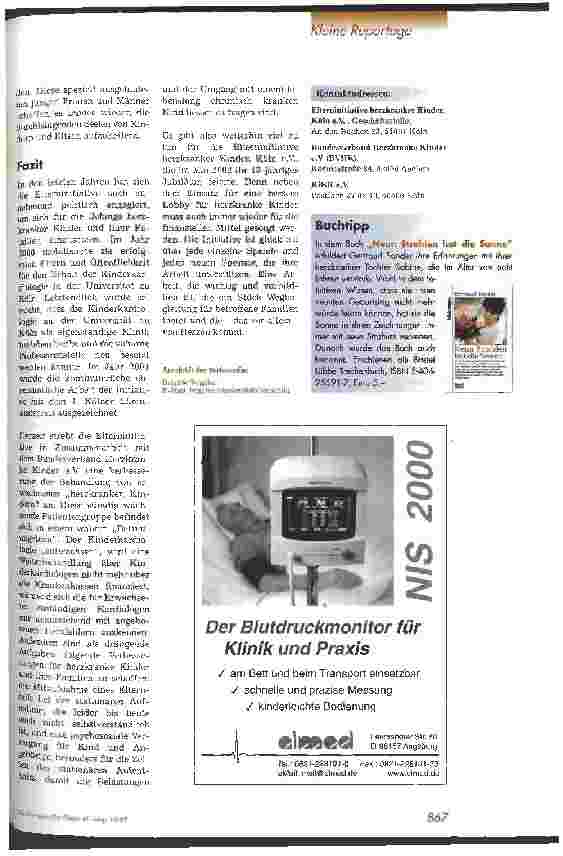 Vorschauseite 5: Jenseits der Normalität Leben mit einem herzkranken Kind