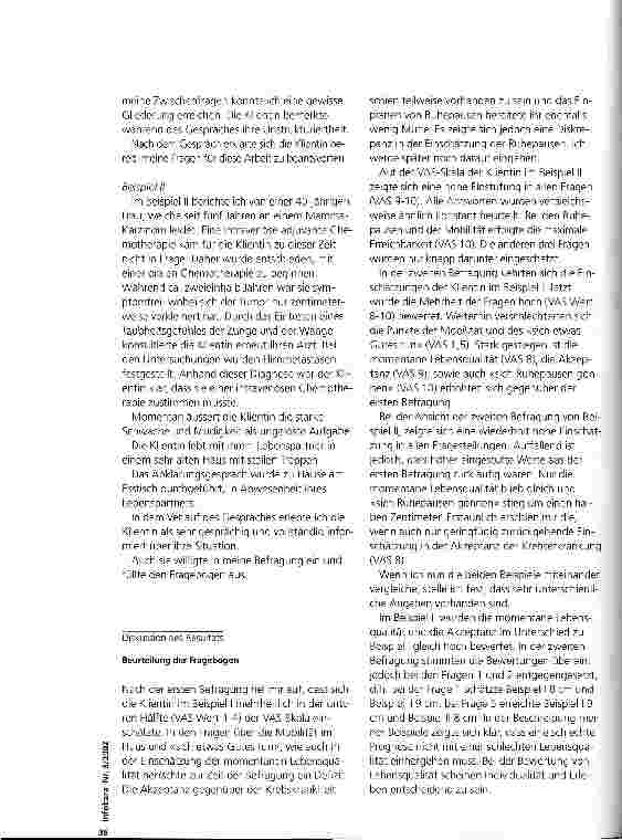 Vorschauseite 4: Hat Lebensqualität mit Akzeptanz der Krebserkrankung zu tun?