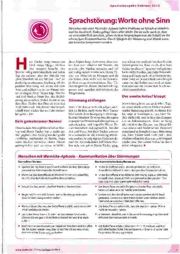 Vorschauseite 1: Sprachstörung: Worte ohne Sinn