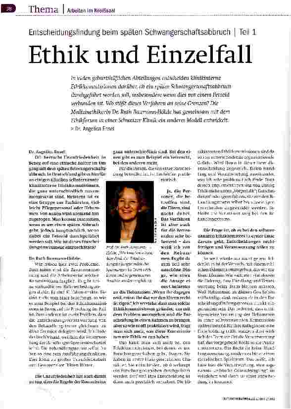 Vorschauseite 1: Ethik und Einzelfall