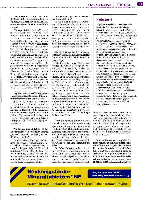 Vorschauseite 2: Ethik und Einzelfall