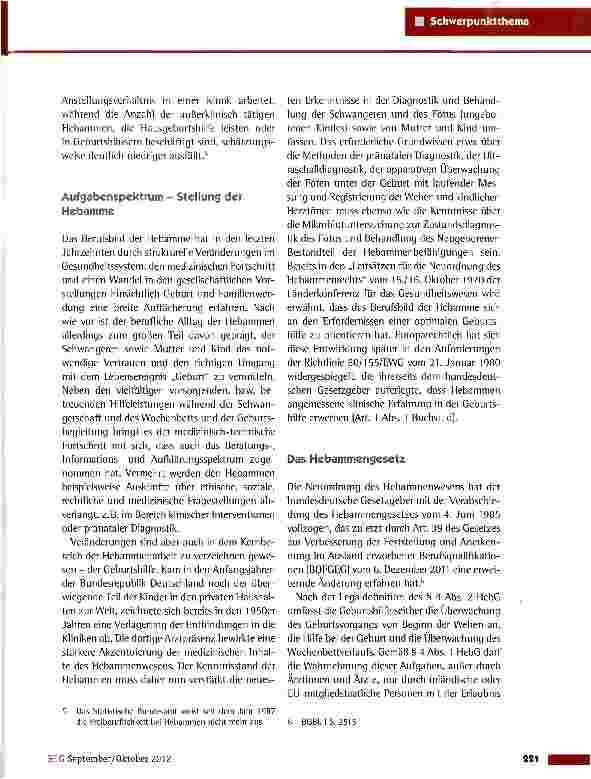 Vorschauseite 2: Hebammen - bedrohen Haftpflichtprämien einen Berufsstand?