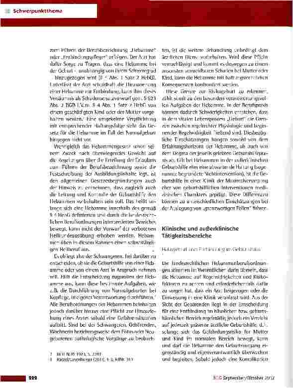 Vorschauseite 3: Hebammen - bedrohen Haftpflichtprämien einen Berufsstand?