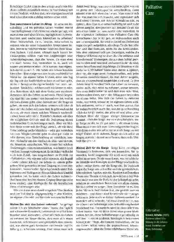 Vorschauseite 2: Nehmen Sie sich das Leben?
