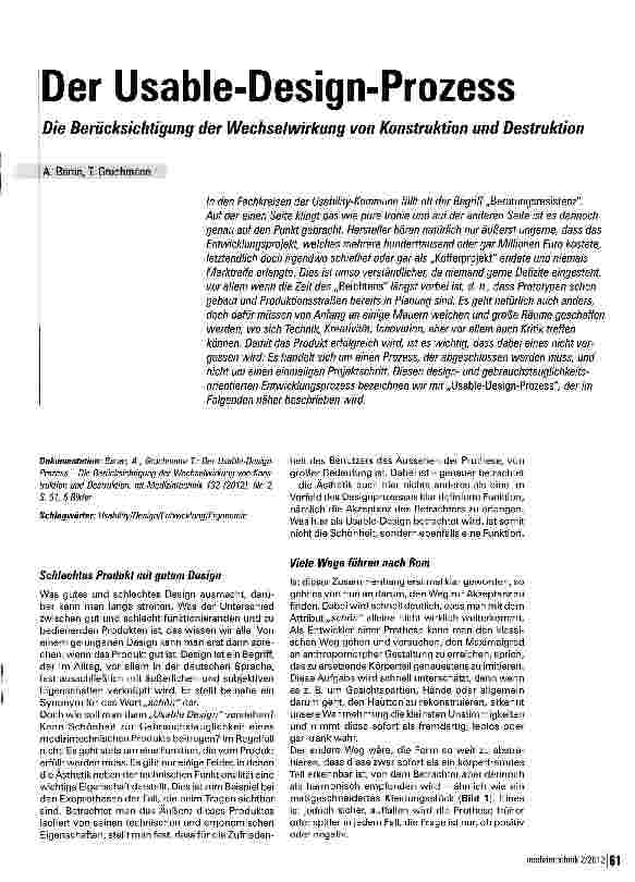 Vorschauseite 1: Der Usable-Design-Prozess