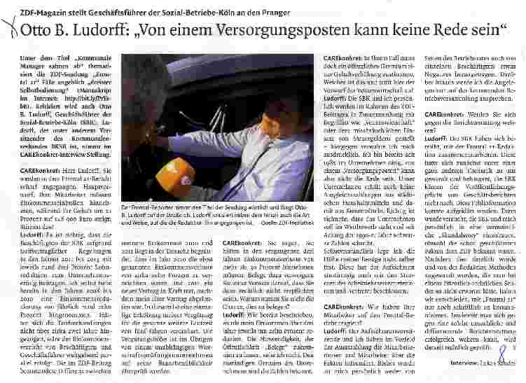 Vorschauseite 1: Otto B. Ludorffi „Von einem Versorgungsposten kann keine Rede sein