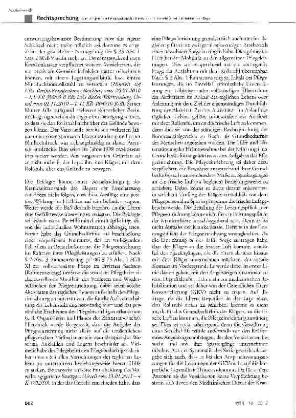 Vorschauseite 3: Zum Anspruch auf eine elektrische Bremsund Schiebehilfe bei vollstationärer PflegeSGB XI § 75 Abs. 1; SGB V § 33 Abs. 1 Satz 1 und 2, § 34 Abs. 4