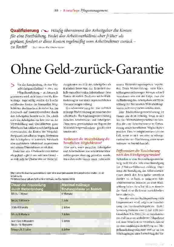 Vorschauseite 1: Ohne Geld-zurück-Garantie