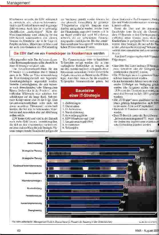 Vorschauseite 3: Die Strategie - Schlüssel zum Erfolg Informationstechnologie für Krankenhäuser (II)