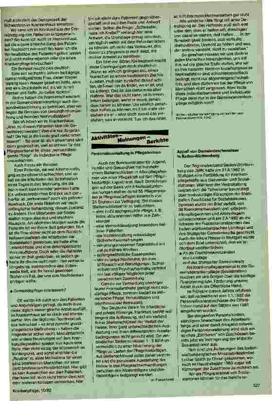 Vorschauseite 2: Unterschiedliche Wertmaßstäbe in der Gemeindeund Krankenhauspflege