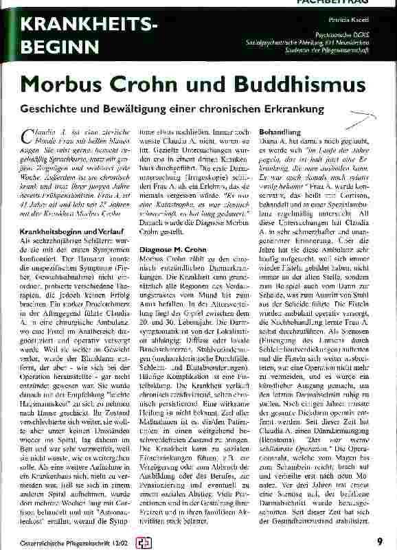 Vorschauseite 1: Morbus Crohn und Buddhismus Geschichte und Bewältigung einer chronischen Erkrankung