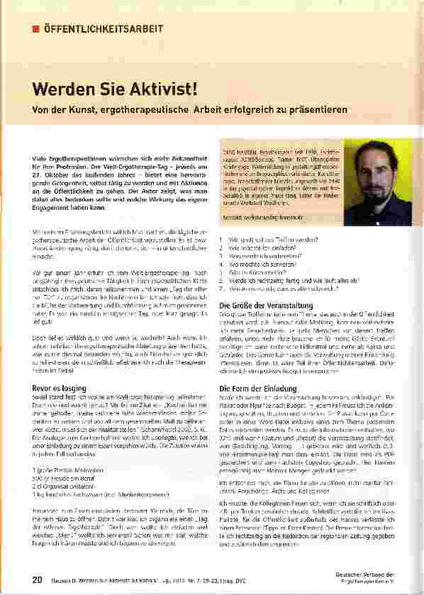 Vorschauseite 1: Werden Sie Aktivist!