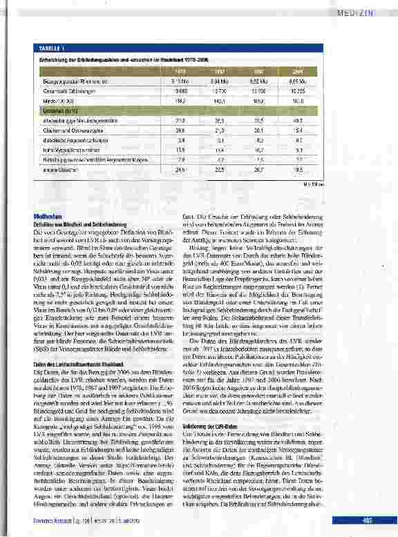 Vorschauseite 2: Blindheit und Sehbehinderung in Deutschland