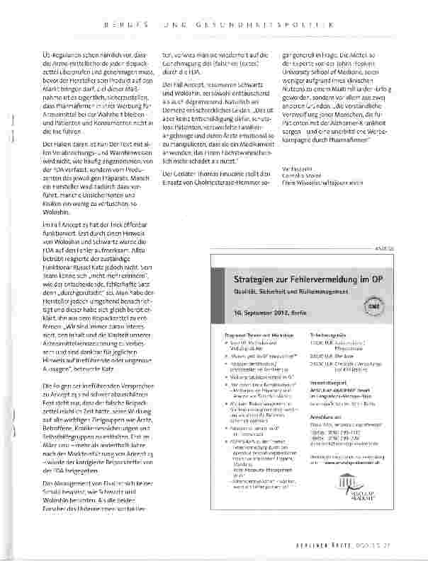 Vorschauseite 3: Kognitive Defizite bei der FDA