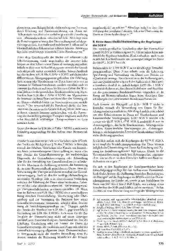 Vorschauseite 4: Datenschutzrechtliche Anforderungen an den klinischen Aufbau und Betrieb von Biomaterialbanken
