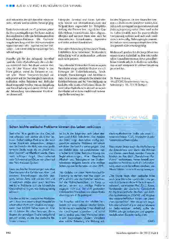 Vorschauseite 2: Teure Behandlung eines angeblichen Colon irritabile in österreichischem Gesundheitszentrum