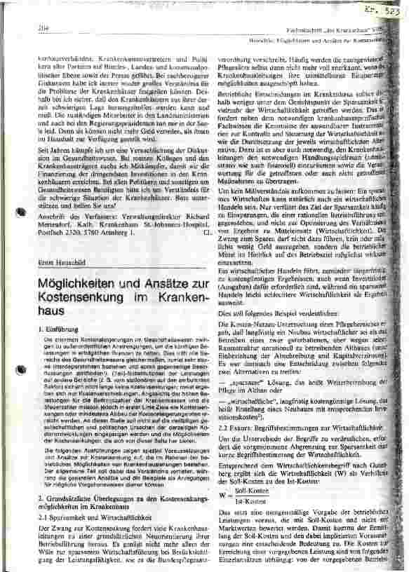Vorschauseite 1: Möglichkeiten und Ansätze zur Kostensenkung im Krankenhaus