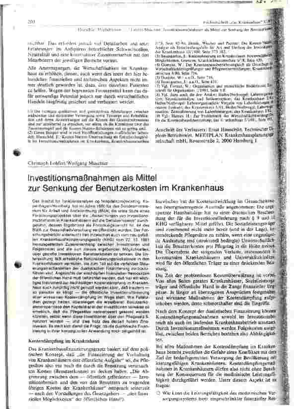 Vorschauseite 5: Möglichkeiten und Ansätze zur Kostensenkung im Krankenhaus