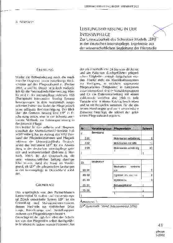 Vorschauseite 1: Leistungserfassung in der Intensivpflege